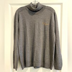 EUC MAISON LABICHE PARIS Gray Merino Wool Turtleneck Sweater Sz. XL L’elegant